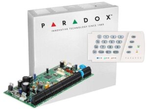 Centrala Paradox SP6000+; 8 zone pe placa (16 cu dublare zona ATZ) - SP6000+/CUTIE/K636