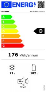 Combina frigorifica HEINNER HCNF-HM253INVD, No Frost, 253 l, Clasa D - imagine 3