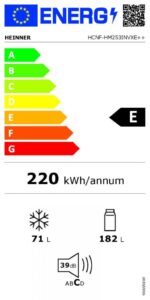 Combina frigorifica HEINNER HCNF-HM253INVXE++, No Frost, 253 l - imagine 3