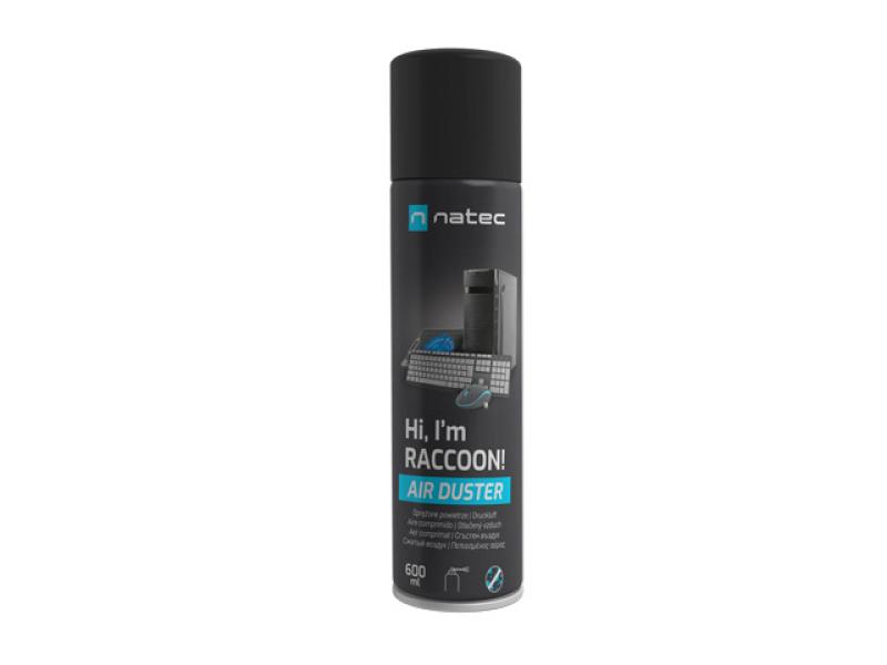 COMPRESSED AIR DUSTER NATEC RACCOON AIR 600 ML - NSC-1763-01 COMPRESSED AIR DUSTER NATEC RACCOON AIR 600 ML - NSC-1763 - imagine 1