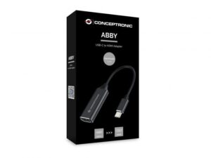 CONCEPTRONIC ABBY03B USB 3.2 Gen 1 HDMI Adapter, 4K30Hz