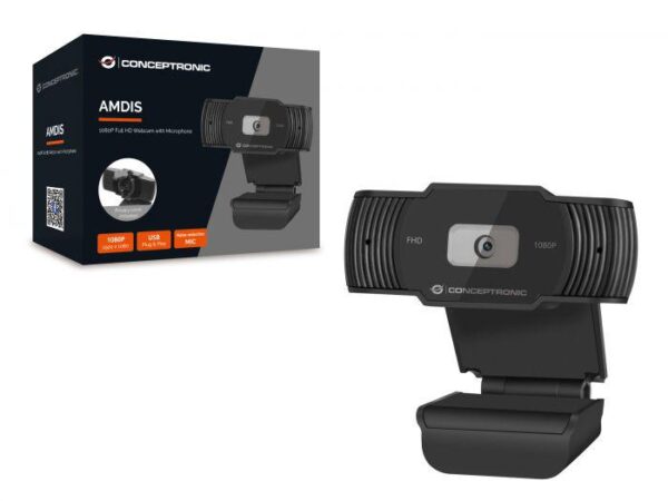 CONCEPTRONIC AMDIS04B 1080P Full HD Webcam with Microphone