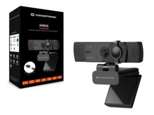 Conceptronic AMDIS07B 4K Ultra HD Autofocus Webcam with Dual Microphone