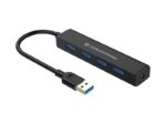 CONCEPTRONIC C4PUSB3 4-Port USB 3.0 Hub with Power Jack