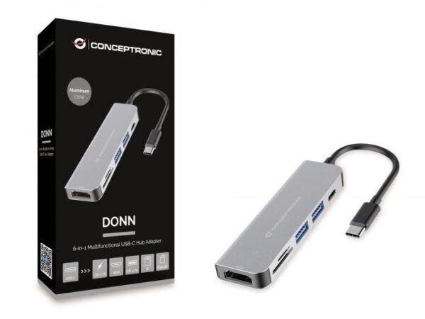 CONCEPTRONIC DONN02G 6-in-1 USB 3.2 Gen 1 Docking Station