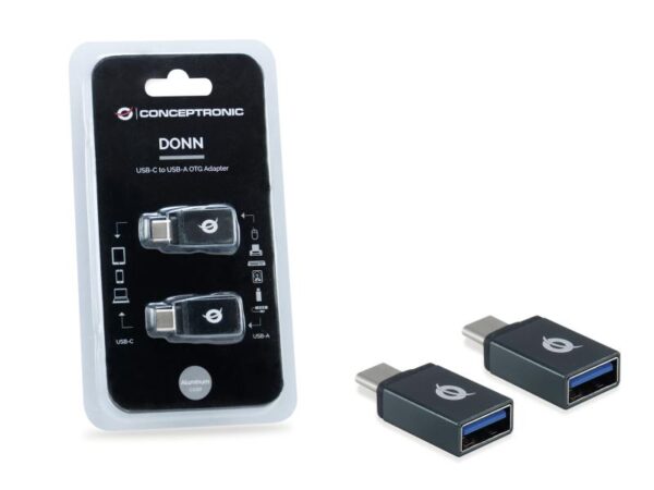 CONCEPTRONIC DONN03G USB-C to USB-A OTG Adapter 2-Pack, 10Gbps