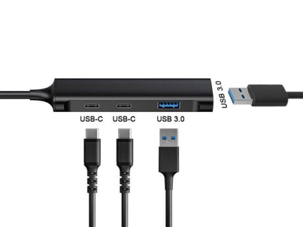 CONCEPTRONIC HUBBIES12B 4-Port USB 3.2 Gen 1 Hub, USB-C x 2