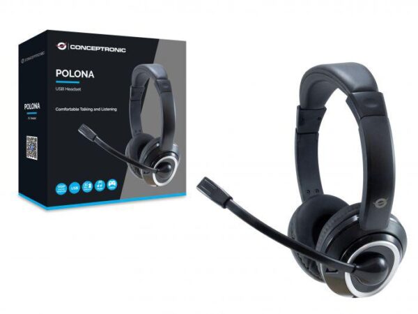 CONCEPTRONIC POLONA01B Stereo USB Headset, 180 x 68 x 165 mm