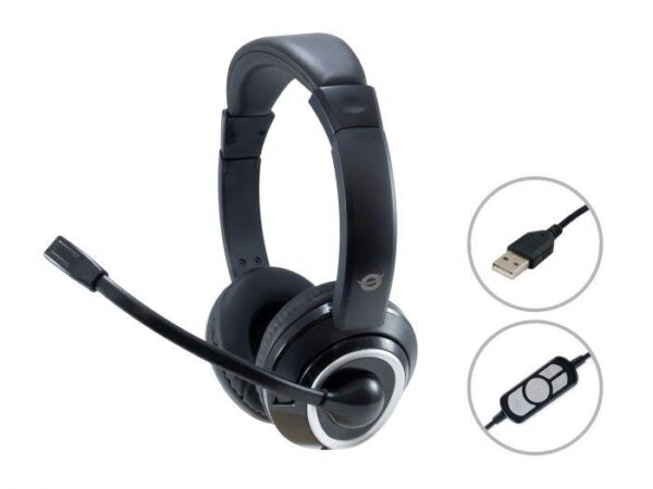 CONCEPTRONIC POLONA01B Stereo USB Headset, 180 x 68 x 165 mm