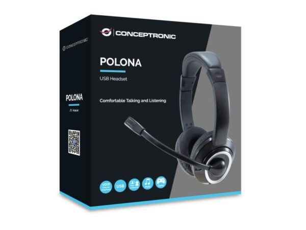 CONCEPTRONIC POLONA01B Stereo USB Headset, 180 x 68 x 165 mm