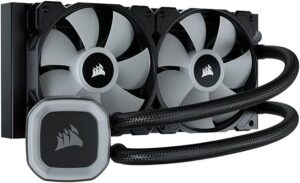 Cooler Corsair iCUE H100i RGB 240mm, 2 fans, Support Intel 1700 - CW-9060053-WW