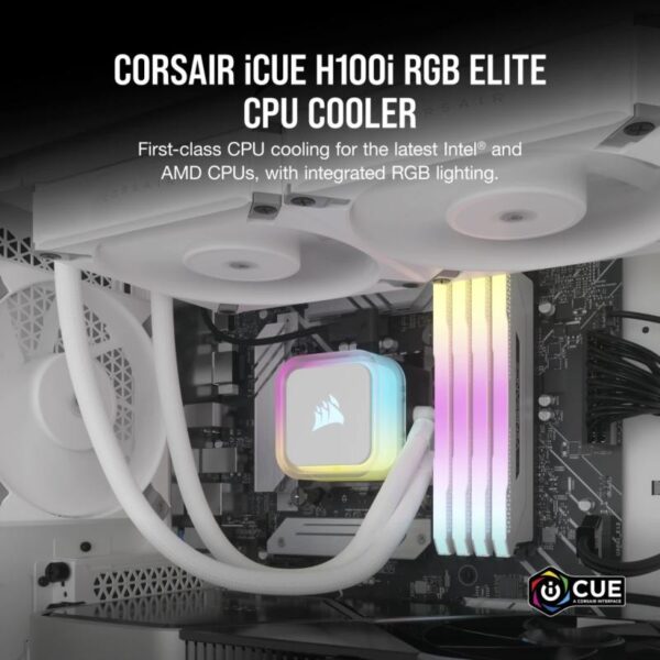 Cooler Procesor CORSAIR H100i RGB ELITE LIQUID ALB - CW-9060078-WW