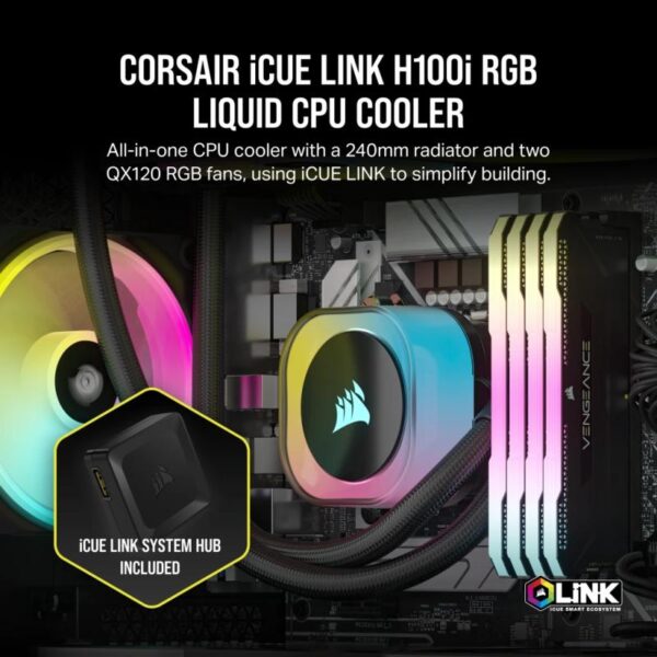 Cooler CPU Corsair H110i, ventilator 2x140 mm, baza cupru - CW-9061001-WW