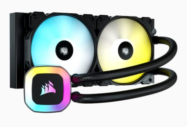 Cooler Corsair iCUE H100i RGB 240mm, 2 fans, Support Intel 1700 - CW-9060053-WW