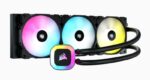 Cooler CORSAIR iCUE H150 RGB 360mm, 3 fans, Support Intel 1700 - CW-9060054-WW
