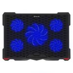 Cooling pad Tellur Basic, 17", 5 ventilatoare, LED, 2USB, Negru - TLL491111