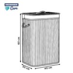 COS DE RUFE DREPTUNGHIULAR DIN BAMBUS, 40x30x60 CM, 70 L - HR-FM-CR40