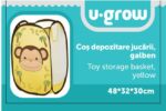 Cos depozitare jucarii, galben, U-Grow - UG-CD02