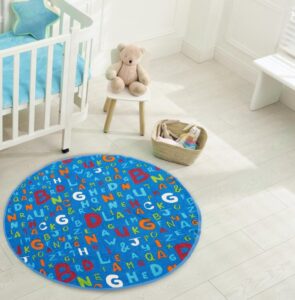 Covor Heinner copii printat Alfabet 110 cm - HR-KDRUG110ABC
