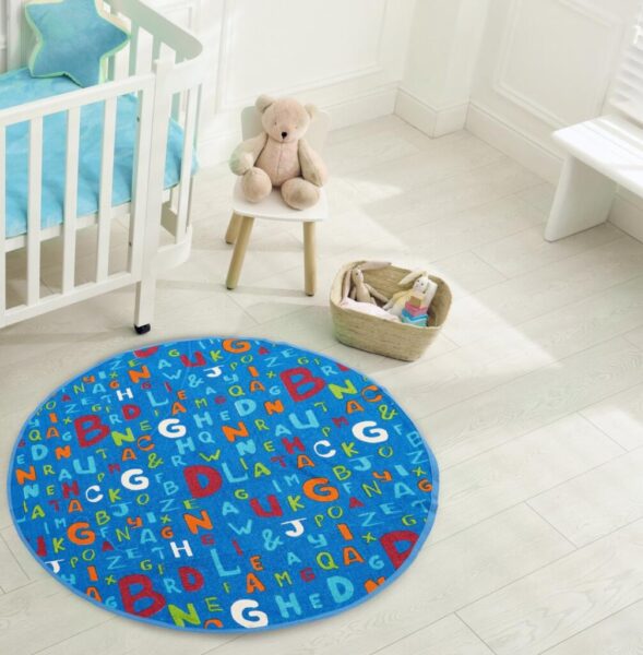 Covor Heinner copii printat Alfabet 110 cm - HR-KDRUG110ABC