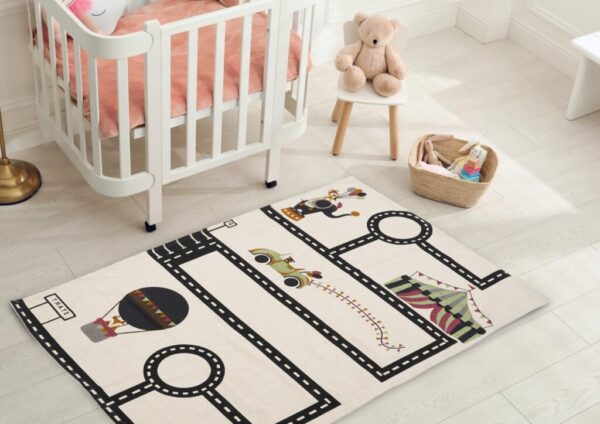 Covor Heinner copii printat Joc 90x130 cm - HR-KDRUG130GAME