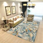 Covor Heinner cu print digital 3D 70x140 cm Leafs - HR-3DRUG140-LFS