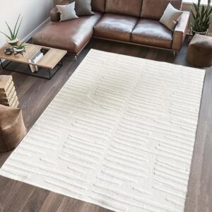 Covor, model in relief, Oliver, 200x300 CRM - HR-OLVRUG200-CRM