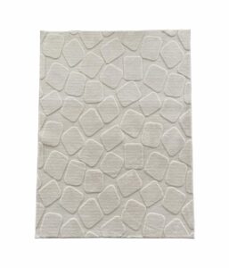 Covor, model in relief, Stone, 160x230 CRM - HR-STNRUG160-CRM