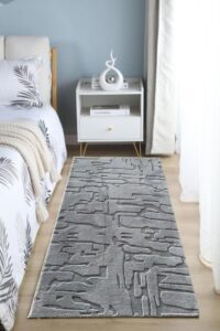 Covor, model in relief, Vista, 80x150 GRI - HR-VSTRUG80-GRI