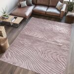 Covor, model in relief, Wave, 120x160 BRW - HR-WAVRUG120-BRW