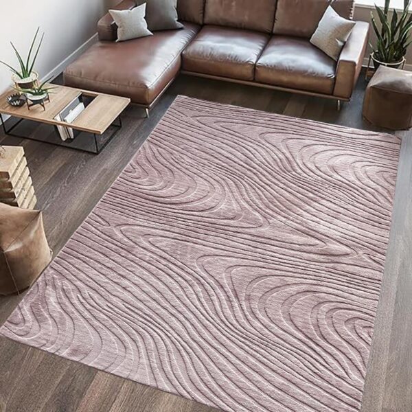 Covor, model in relief, Wave, 120x160 BRW - HR-WAVRUG120-BRW