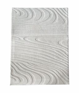 Covor, model in relief, Wave, 160x230 CRM - HR-WAVRUG160-CRM