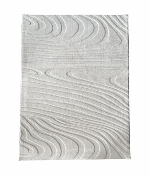 Covor, model in relief, Wave, 160x230 CRM - HR-WAVRUG160-CRM