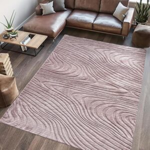 Covor, model in relief, Wave, 200x300 BRW - HR-WAVRUG200-BRW