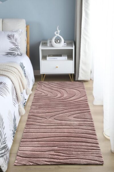Covor, model in relief, Wave, 80x150 BRW - HR-WAVRUG80-BRW