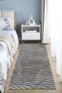 Covor, model in relief, Wave, 80x150 GRI - HR-WAVRUG80-GRI