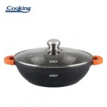 CRATITA ALUMINIU+CAPAC 28X8 CM, 4.1L, DARK LINE, COOKING BY HEINNER - HR-SCO-A28C