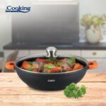 CRATITA ALUMINIU+CAPAC 28X8 CM, 4.1L, DARK LINE, COOKING BY HEINNER - HR-SCO-A28C