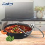 CRATITA ALUMINIU+CAPAC 32X8.5CM, 5.5L, DARK LINE, COOKING BY HEINNER - HR-SCO-A32C