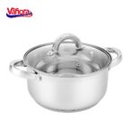CRATITA INOX+CAPAC 22x10.5CM, 3.9L, IRENE, VANORA HOME - VN-HJ-39L