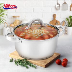 CRATITA INOX+CAPAC 22x10.5CM, 3.9L, IRENE, VANORA HOME - VN-HJ-39L