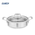 CRATITA INOX+CAPAC STICLA 26X7CM, 3.5L, ATOMIC3, COOKING BY HEINNER - HR-MRK-3A26