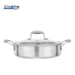 CRATITA INOX+CAPAC STICLA 26X7CM, 3.5L, ATOMIC3, COOKING BY HEINNER - HR-MRK-3A26 - imagine 2