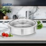 CRATITA INOX+CAPAC STICLA 26X7CM, 3.5L, ATOMIC3, COOKING BY HEINNER - HR-MRK-3A26 - imagine 5