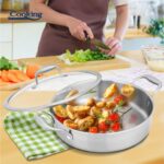 CRATITA INOX+CAPAC STICLA 26X7CM, 3.5L, ATOMIC3, COOKING BY HEINNER - HR-MRK-3A26 - imagine 6