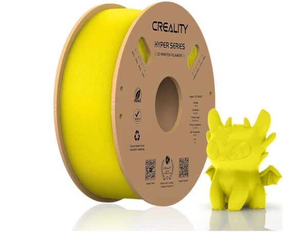 CREALITY HYPER PLA 3D Printer Filament, Yellow, Temperatura printare - HYPER-PLA YELLOW