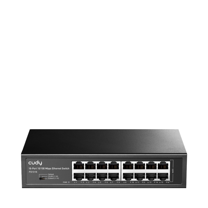 CUDY 16-Port 10/100 Mbps Switch, 16 10/100 Mbps RJ45 Ports - FS1016 CUDY 16-Port 10/100 Mbps Switch, 16 10/100 Mbps RJ45 Ports - FS1016