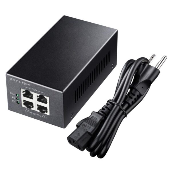 CUDY 2 Channel 30W Gigabit PoE+/PoE Injector, 2 x 30W Power Supply - POE220