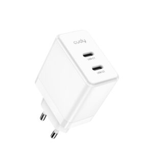 CUDY 2-Port 40W USB-C Charger, GaN, 2 x USB-C (20W max per port) - CH40_EU