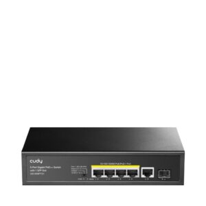 CUDY 5-Port 10/100/1000M PoE+ Switch 120W, 4-Port 10/100/1000M PoE+ - GS1005PTS1